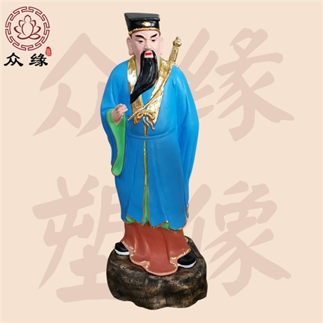 道教仙家像雕塑定制 八仙人物 吕洞宾 韩湘子树脂神像批发