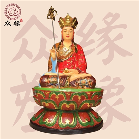 金地藏的来历 地藏菩萨极彩神像图片 树脂雕刻寺庙佛像 厂家直供