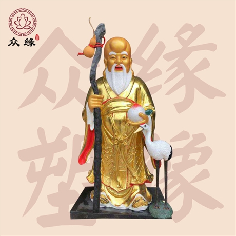 玻璃钢老寿星神像 南极仙翁佛像厂家