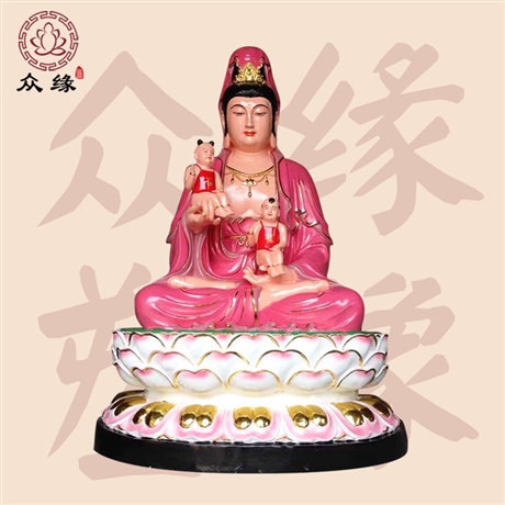 送子观音的传说 河南众缘佛像厂 石雕佛像 木雕佛像