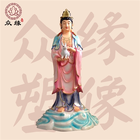 观音菩萨佛像厂家 水月观音神像批发市场价格
