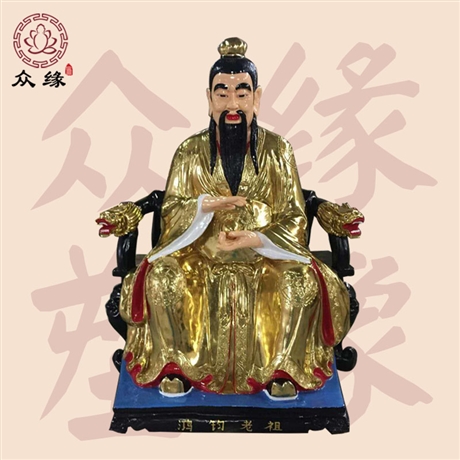 佛像厂家供应鸿钧道人神像 玻璃钢佛像 木雕佛像