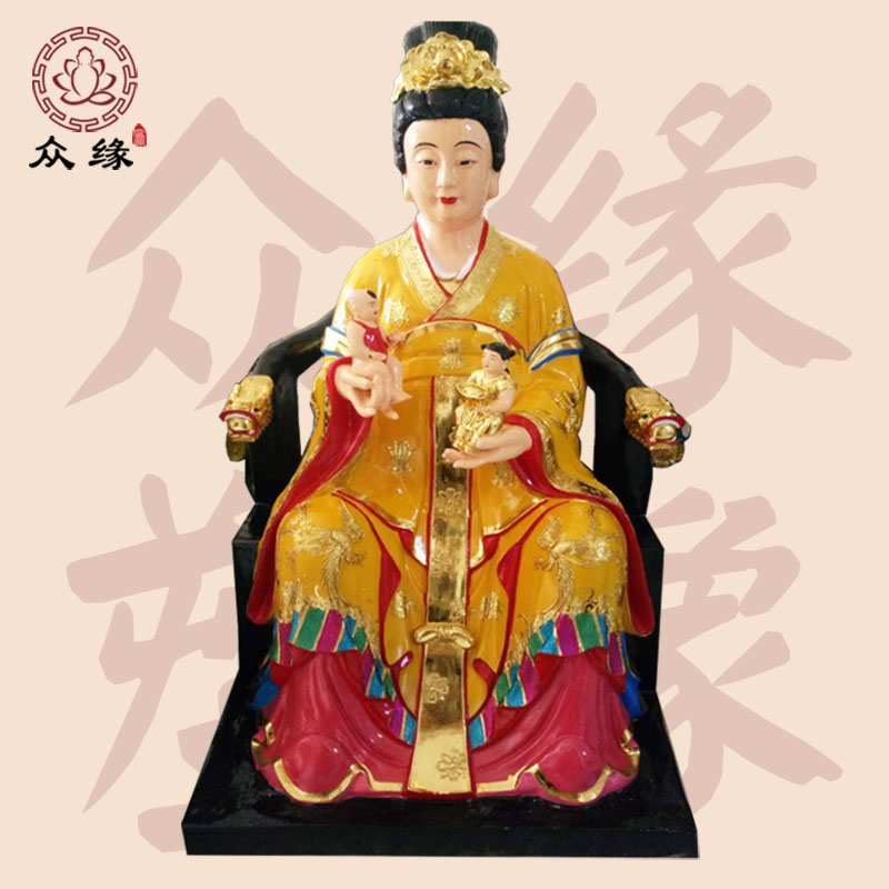 无极老母的法器极彩黎山老母树脂神像图片雕塑十二老母神像厂