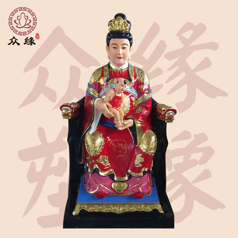 道教女神碧霞元君神像家用摆放泰山老母纯铜摆件价格咨询