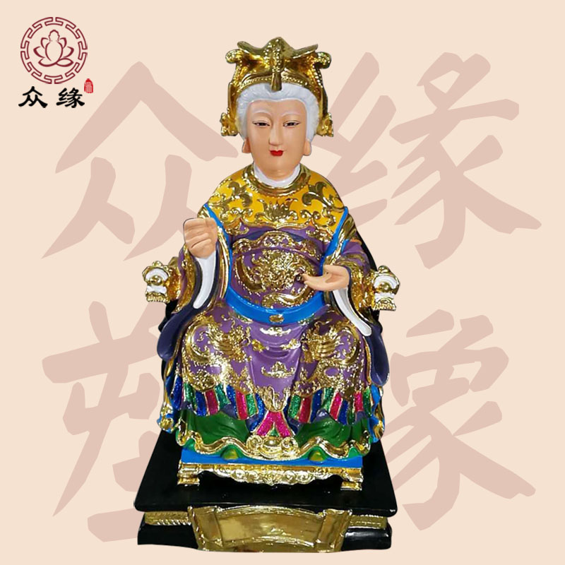 佛像批发玻璃钢彩绘灵山老母菩萨神像