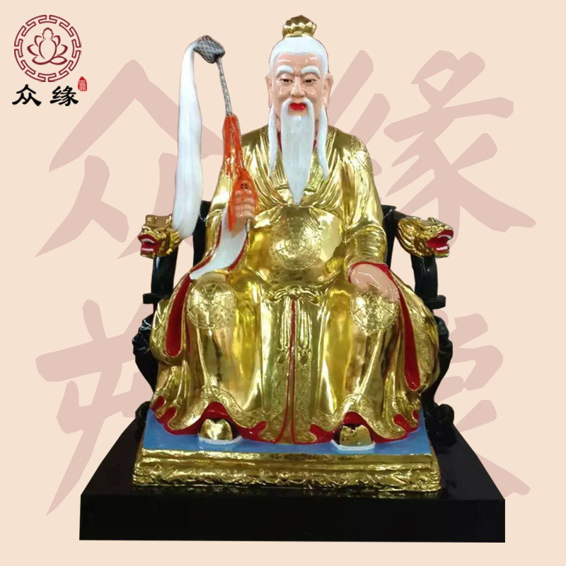 苏州玄妙观三清殿供奉神像 三清三宝天尊神像