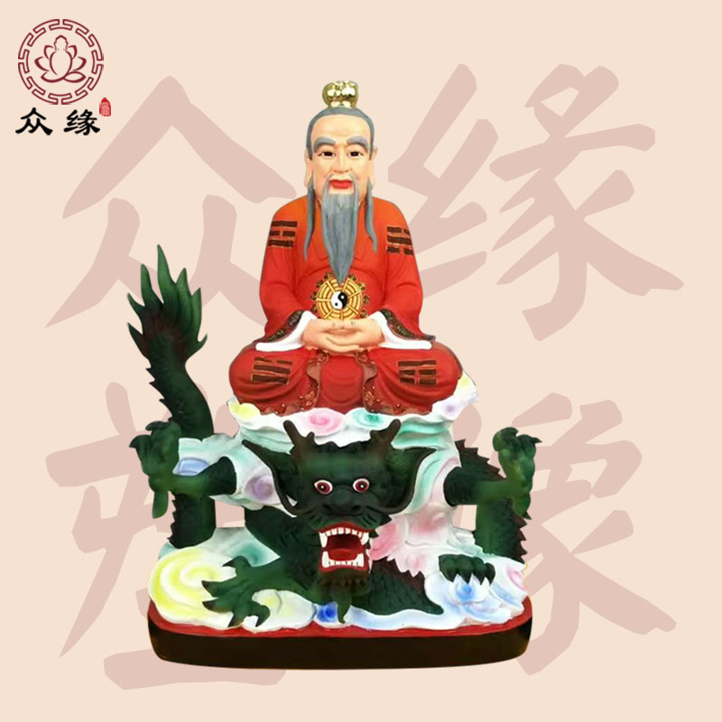 苏州玄妙观三清殿供奉神像 三清三宝天尊神像