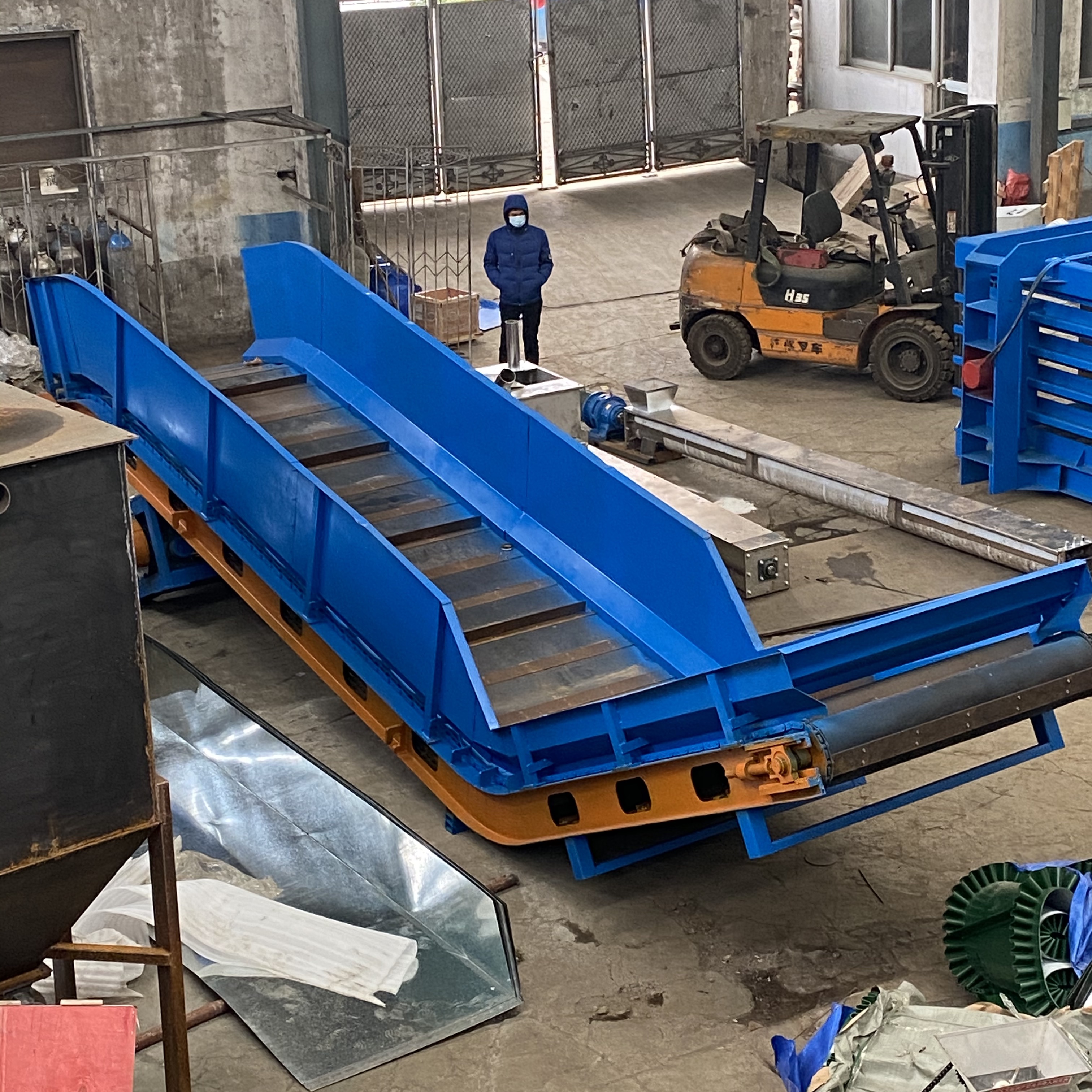 家用装车上货皮带输送机facai铝型材格挡皮带输送机