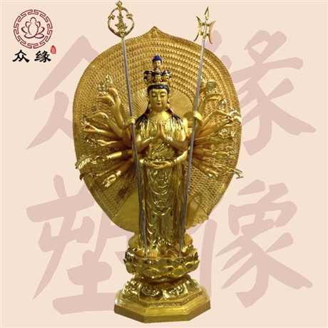 千手观世音菩萨佛像批发厂家 玻璃钢千手观音佛像厂家