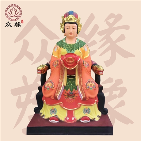 众缘工艺玻璃钢三霄娘娘佛像 云霄碧霄琼霄神像工艺品