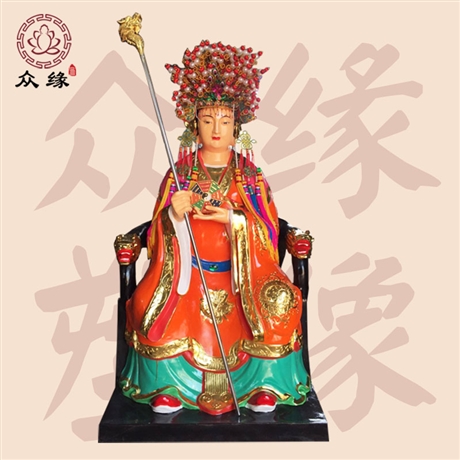 九天玄女神像 凤凰老母九天圣母雕塑 河南众缘佛像厂批发