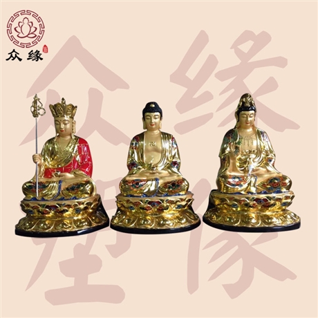 娑婆三圣佛像 佛像厂家直销 木雕佛像 树脂佛像