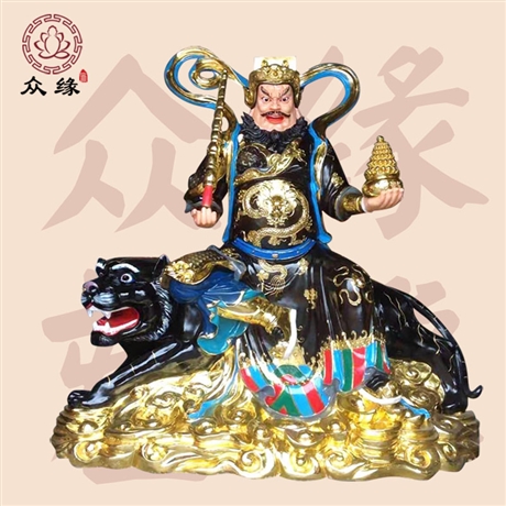 厂家供应寺庙佛像 树脂佛像 彩绘五路财神像 居家供奉财神摆件