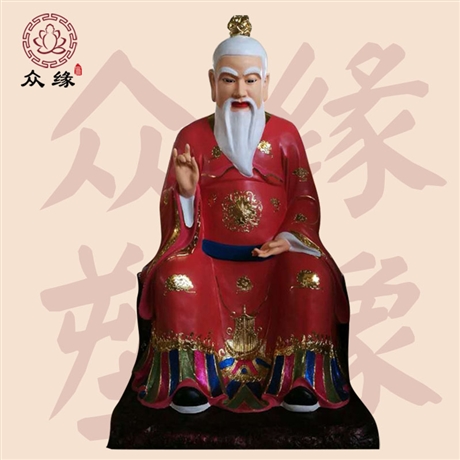 树脂彩绘月下老人神像 月老神像图片大全