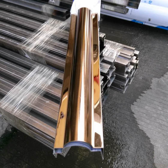 快速定制酒店不锈钢收口条 玫瑰金装饰包边条