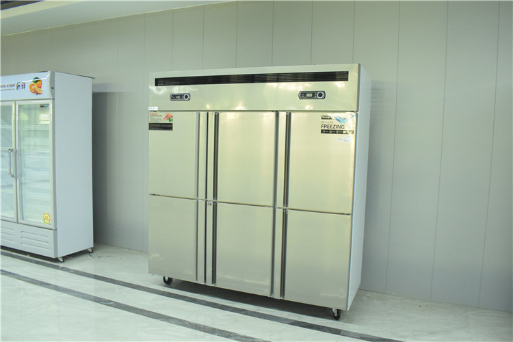 厨房餐厅酒店用冰柜风冷无霜六门冰柜青岛商用六门冰柜厂家