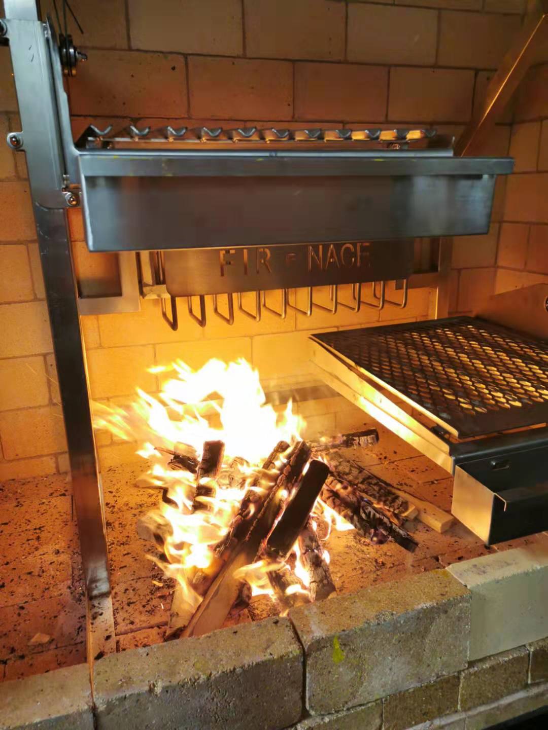 firenace商用西餐厅升降式炭火扒烤炉x3x4