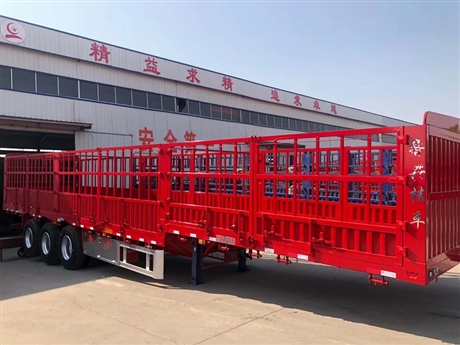 13米对开门高栏半挂车 鹅颈式仓栏半挂车别具一格