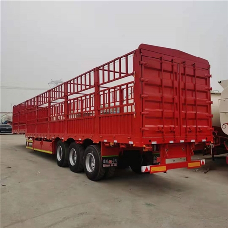 大开门花栏半挂车 轻量化仓栏 运输半挂车侧开门设计 