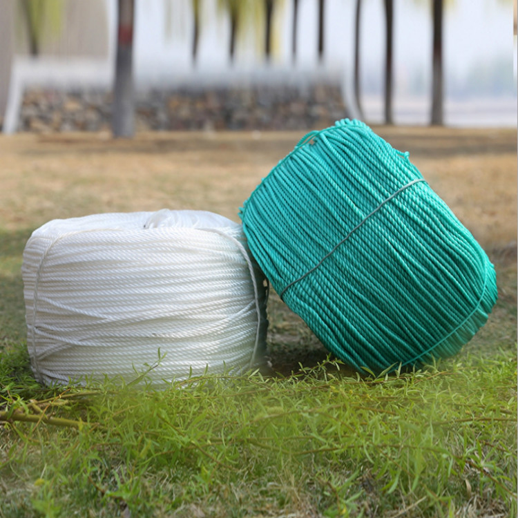 大棚压膜绳 尼龙绳 聚乙烯 手工编织细塑料白色晾衣绳