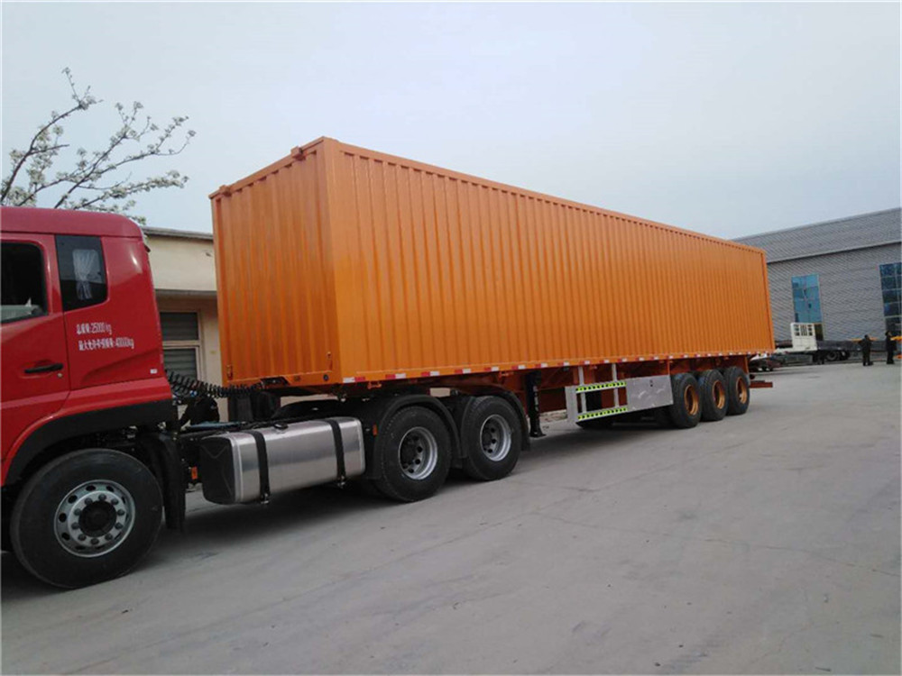 骨架集装箱申通中通百世快递物流厢式运输车操作方法