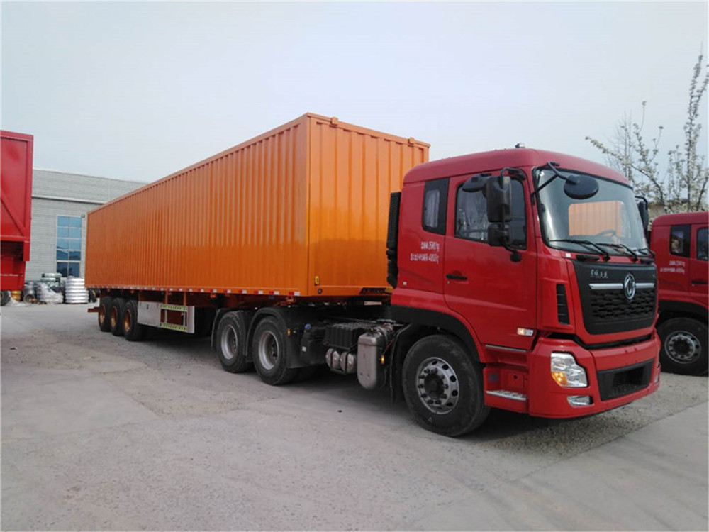 骨架集装箱申通中通百世快递物流厢式运输车操作方法