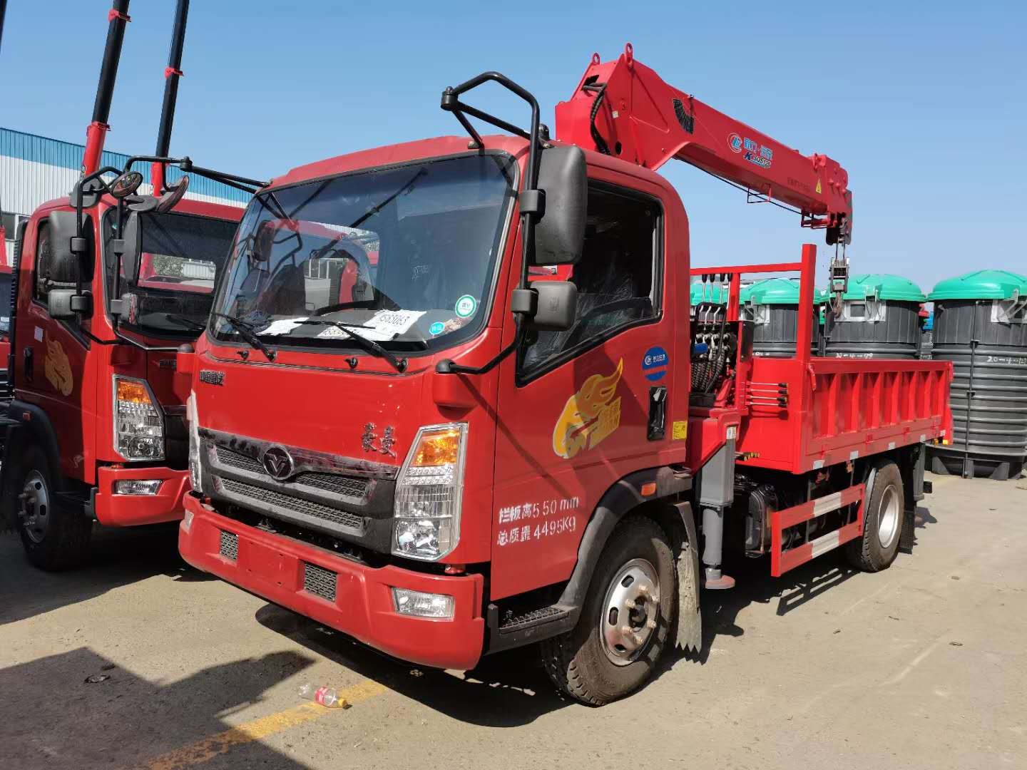 重汽豪曼程力远东吊机5吨4节直臂随车吊厂家