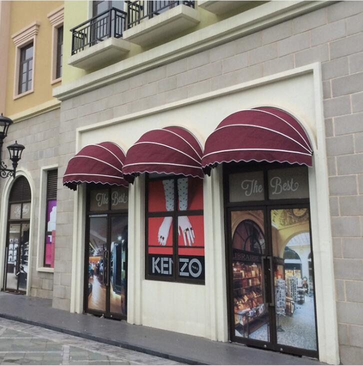 重庆法式固定雨棚 户外圆形遮阳蓬厂家