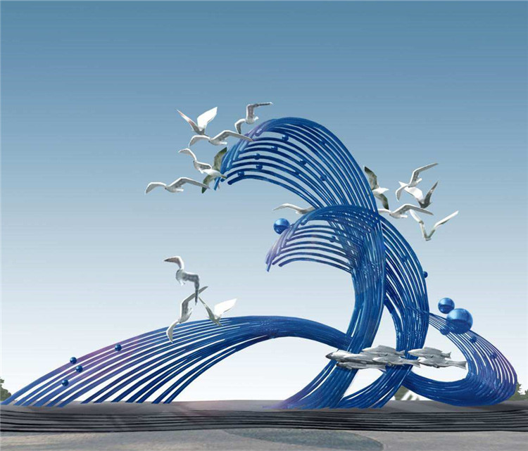 不锈钢海鸥雕塑