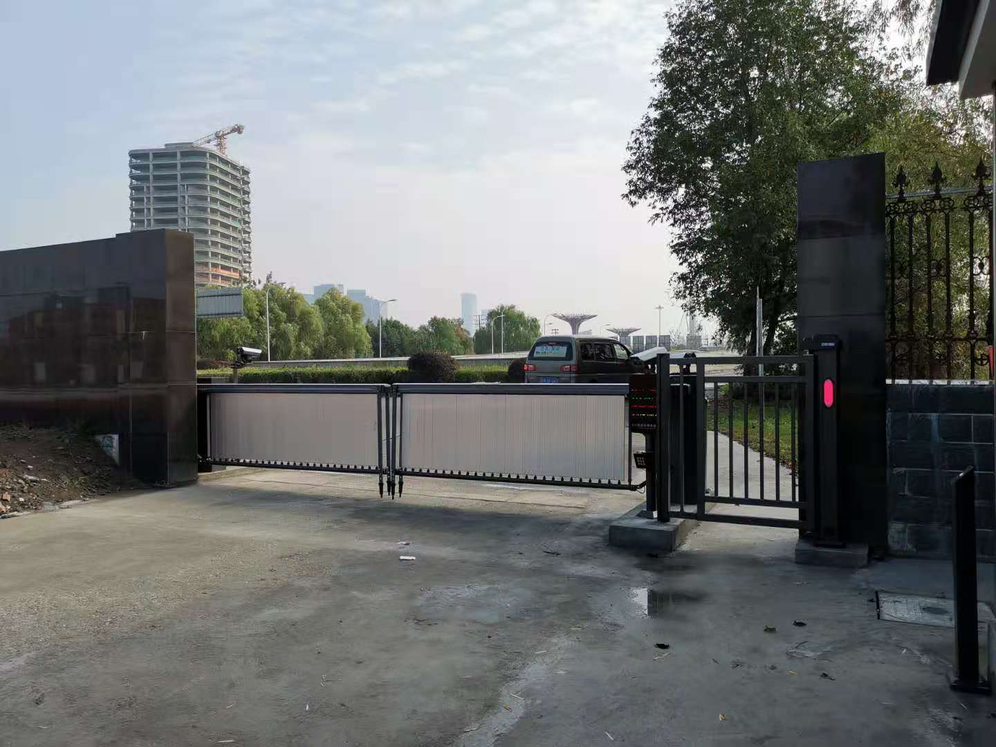 百胜广告道闸百叶窗无动力道闸一体机栅栏广告道闸