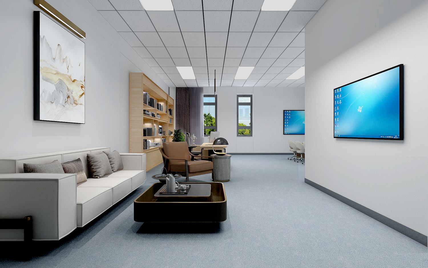 深圳福永石膏板吊顶装修沙井办公室规划装修公司