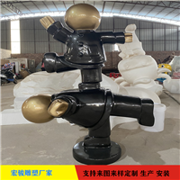 功夫小孩雕塑 草地玻璃钢功夫人偶雕塑 报价厂