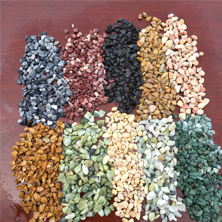 黄色砾石黄色磨圆鹅卵石46mm透水胶粘石子