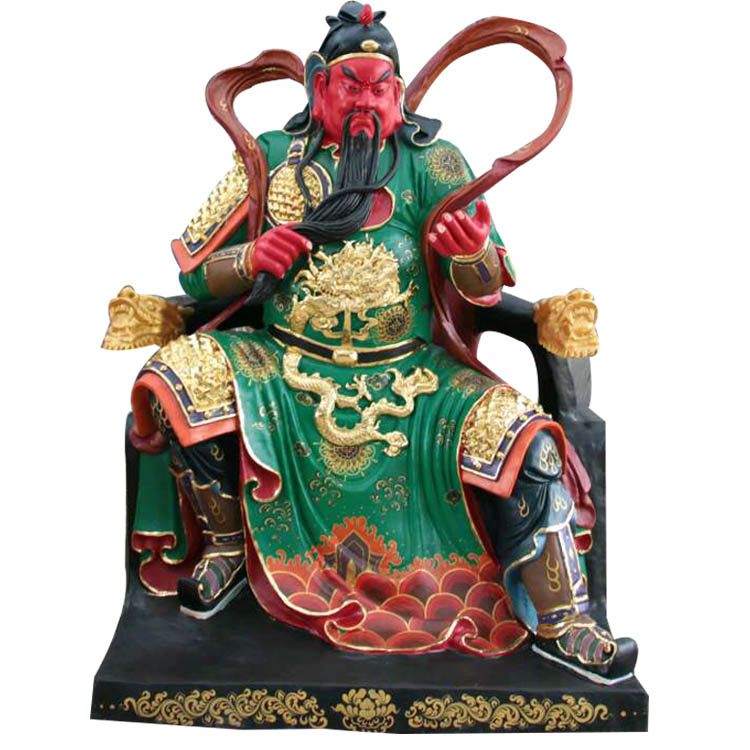 三界伏魔大帝关羽神像树脂贴金关圣帝君关公财神像坐像