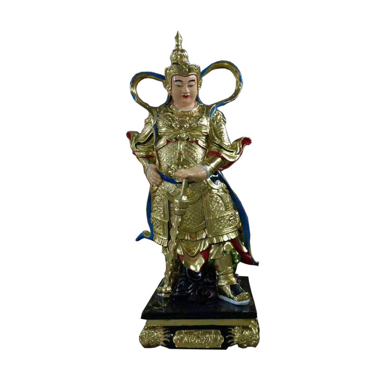 灵吉菩萨是谁伽蓝菩萨灵吉菩萨木雕佛像彩绘镀金神像