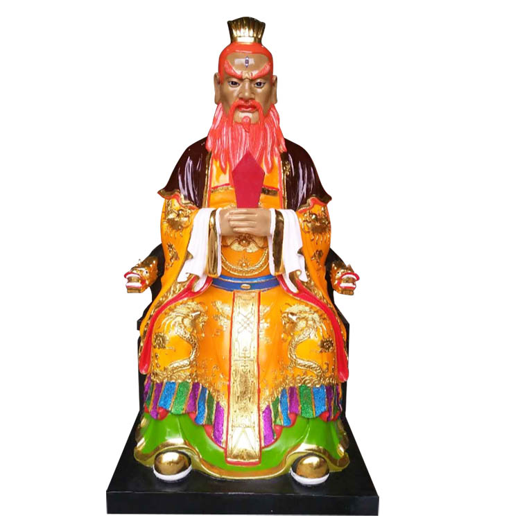 罗宣火灵圣母神像极彩火神爷祝融塑像树脂彩绘火德真君佛像