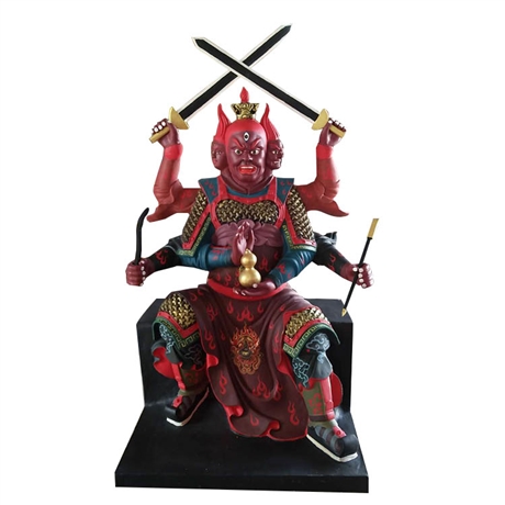 树脂彩绘火神祝融神像工厂价格