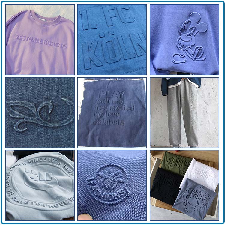 服装凹凸压花机立体字压花设备服装工艺设备