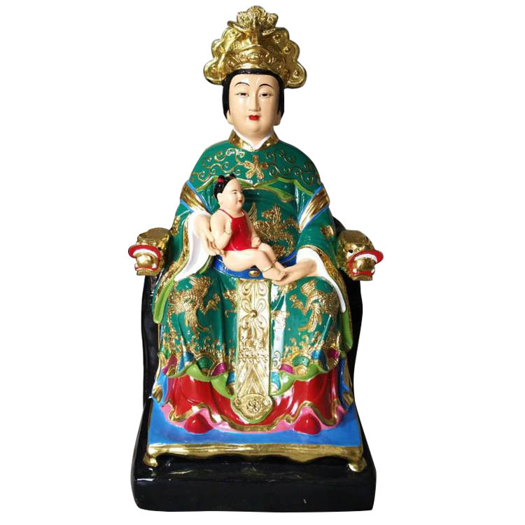 送子娘娘神像图片彩绘送子奶奶神像价格送子娘娘雕像