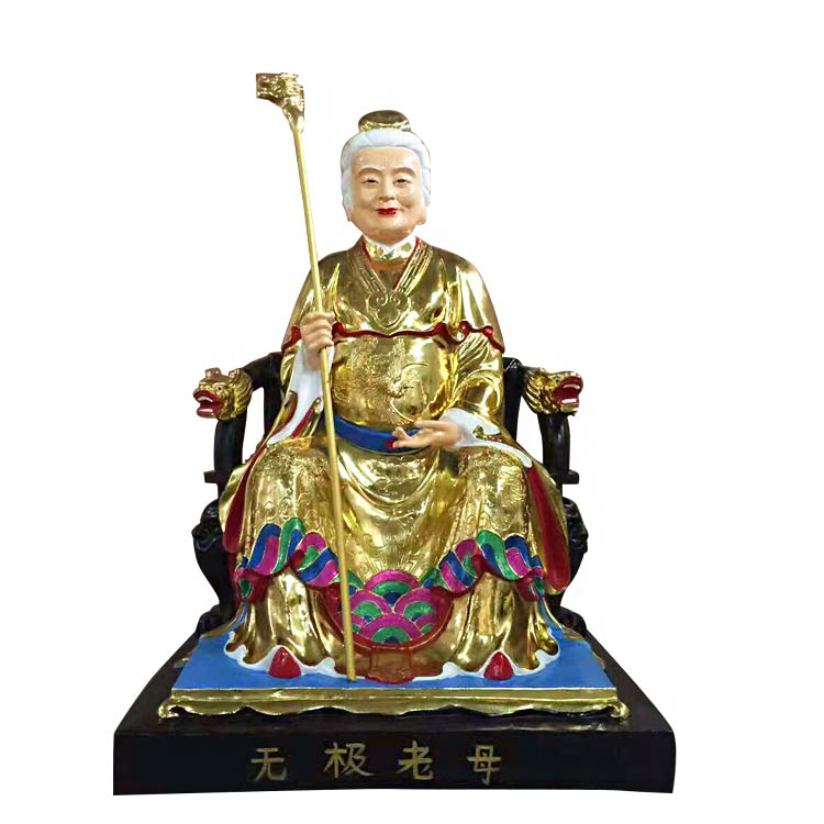 通天教主弟子三霄仙子神像极彩鎏金老母娘娘神像价格