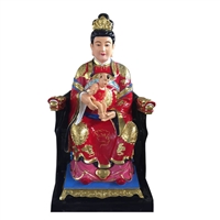 张仙送子石雕彩绘神像 树脂雕刻送子张仙佛像厂家