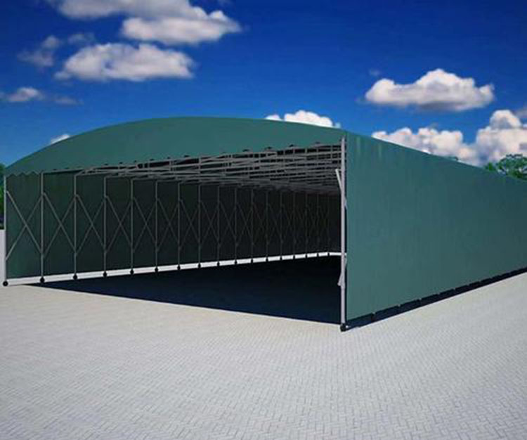 浙江建德推拉棚供应 大型户外移动仓库棚测量安装 本地货源