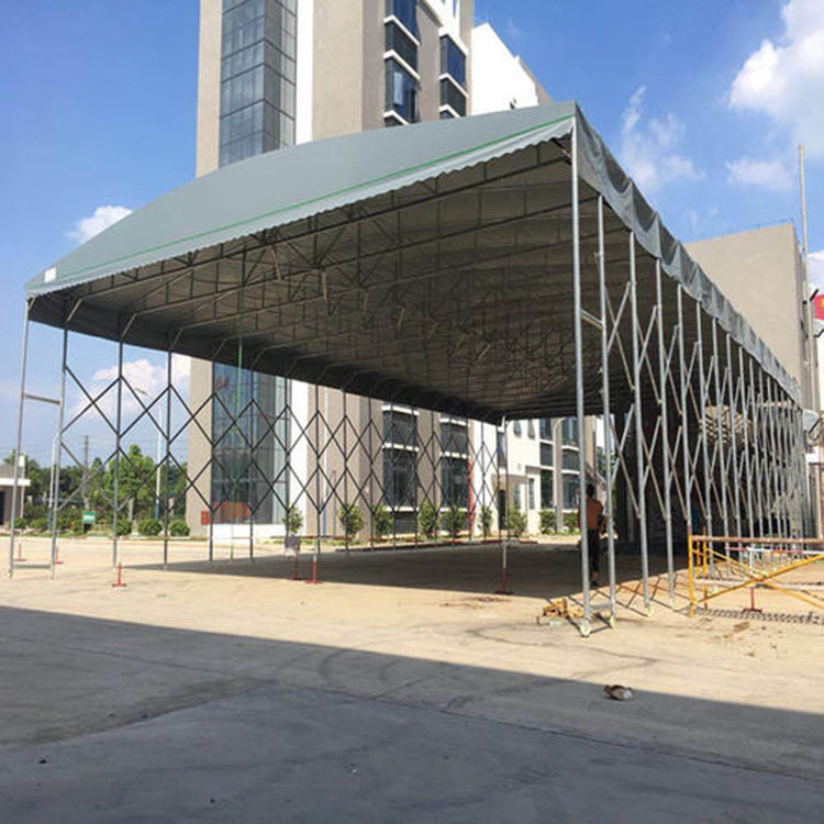 定制-bc简易推拉蓬-镀锌管遮阳蓬-仓储物流雨蓬厂家批发