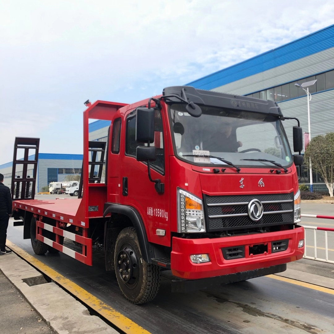 单桥东风d912平板车 东风平板车 平板运输车 拉挖机平板车