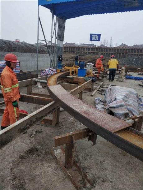 涵洞支护设备 涵洞工字钢折弯机 工程施工方钢弯曲机