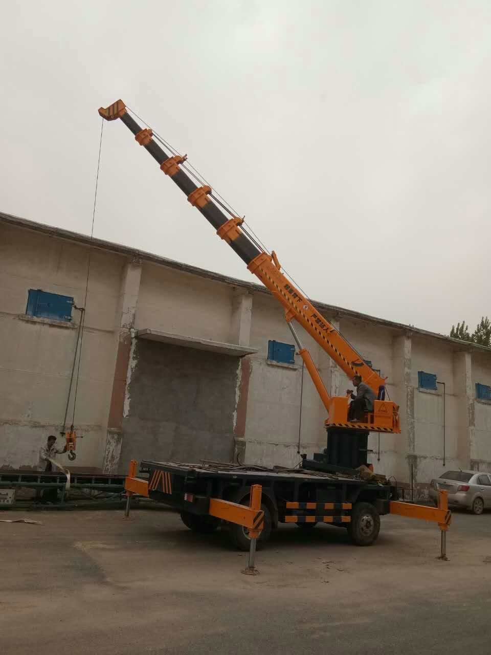 自制四不像随车吊厂家拉钢筋专用随车吊小型农用自备吊机