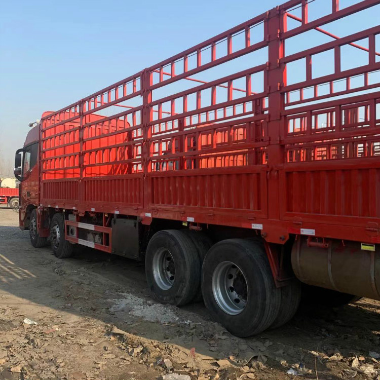 二手欧曼前四后八高栏货车九米六前四后八仓栏大货车