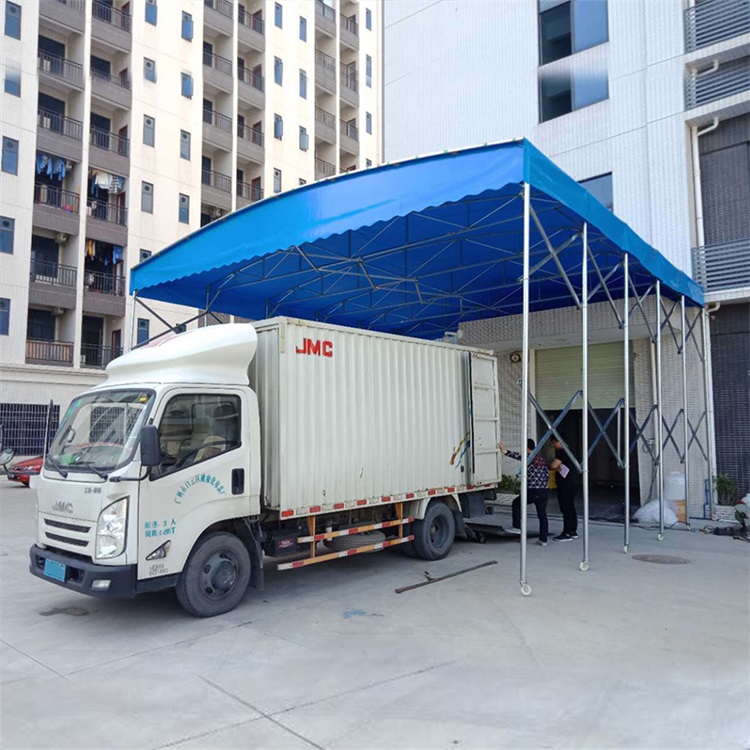 福州晋安推拉雨棚 手动推拉移动雨蓬