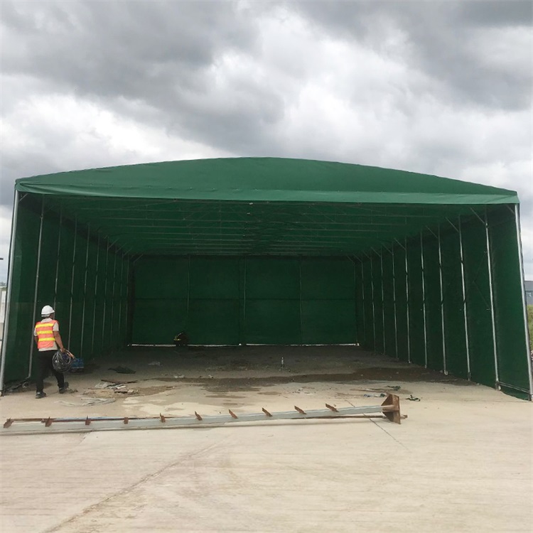 安徽巢湖电动推拉雨蓬pvc帆布移动棚