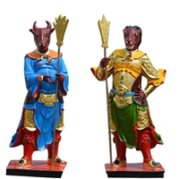 冥府牛头马面雕塑神像 石雕 木雕牛头马面神像厂家